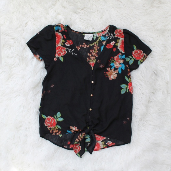 Vintage Floral V Neck - Picture 1 of 4